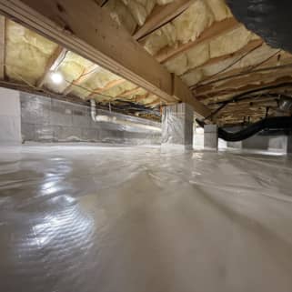 Crawl space after encapsulation