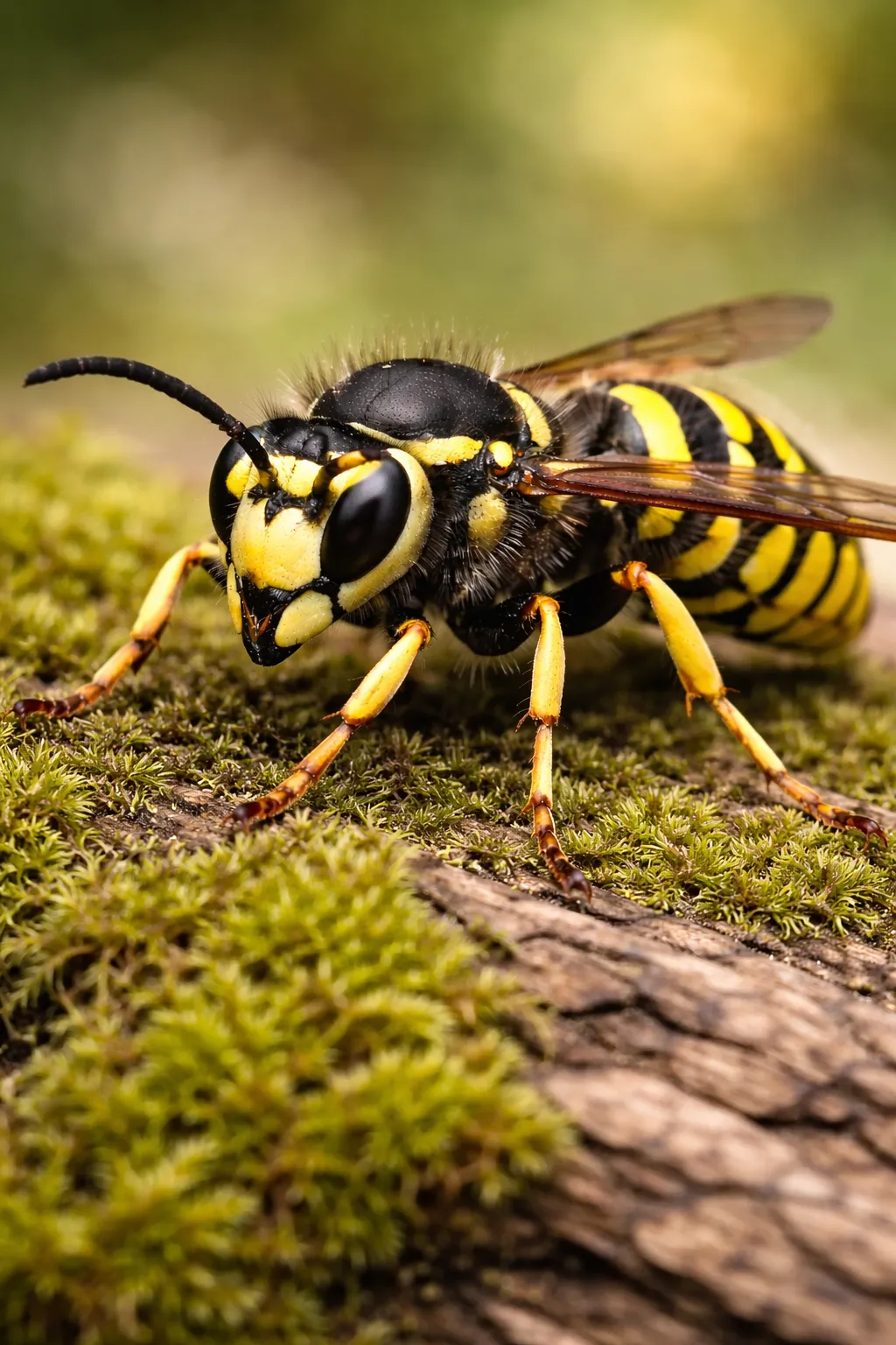 Yellowjacket close-up showing distinctive markings